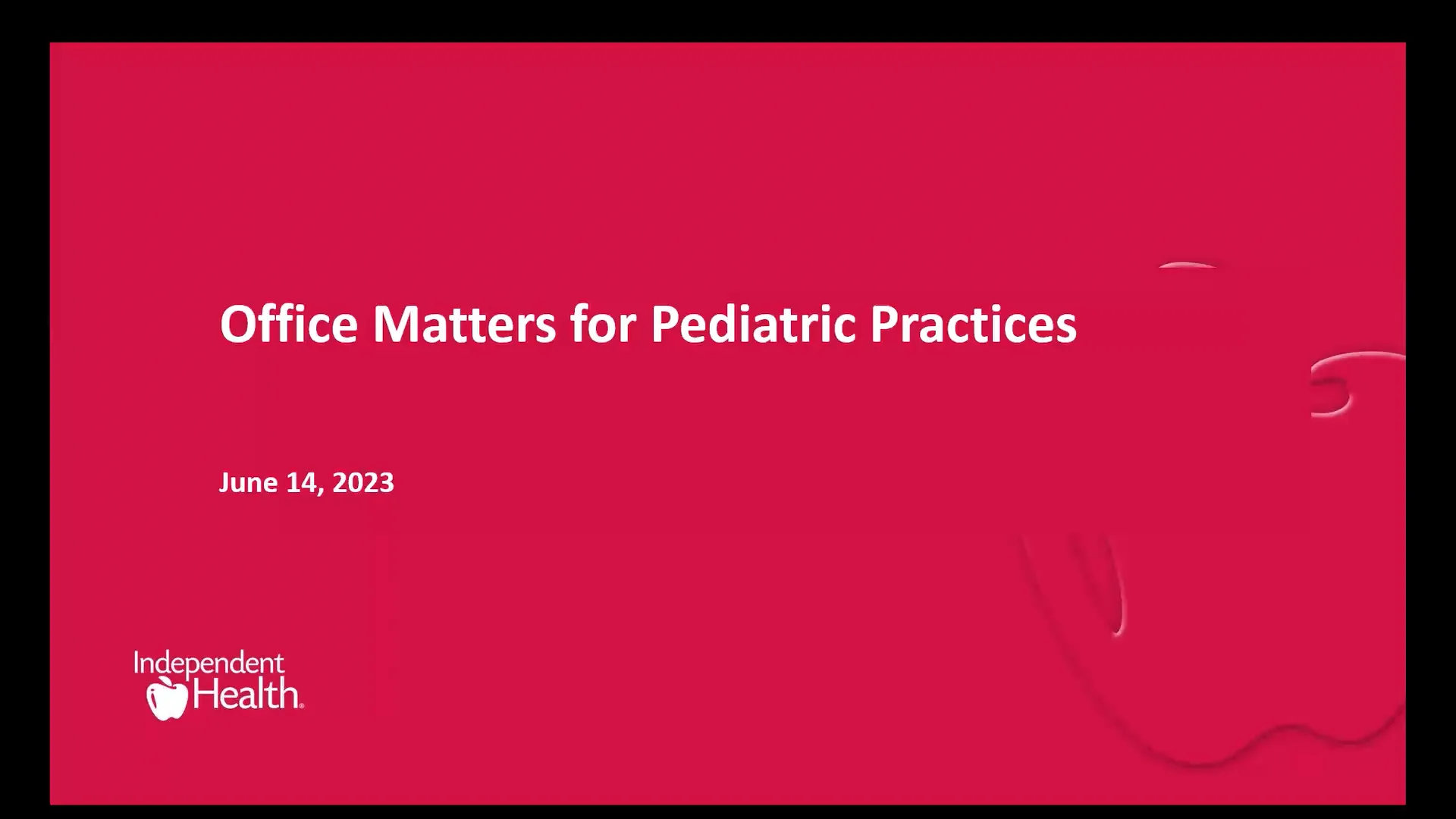 20230614 07.32 Office Matters for Pediatric Practices on Vimeo