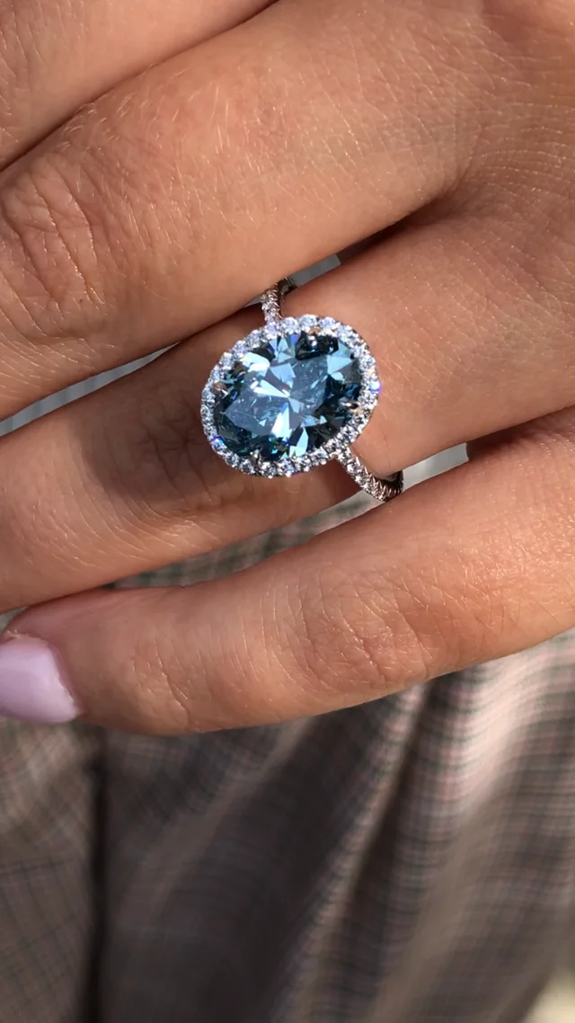 3 carat blue diamond outlet price