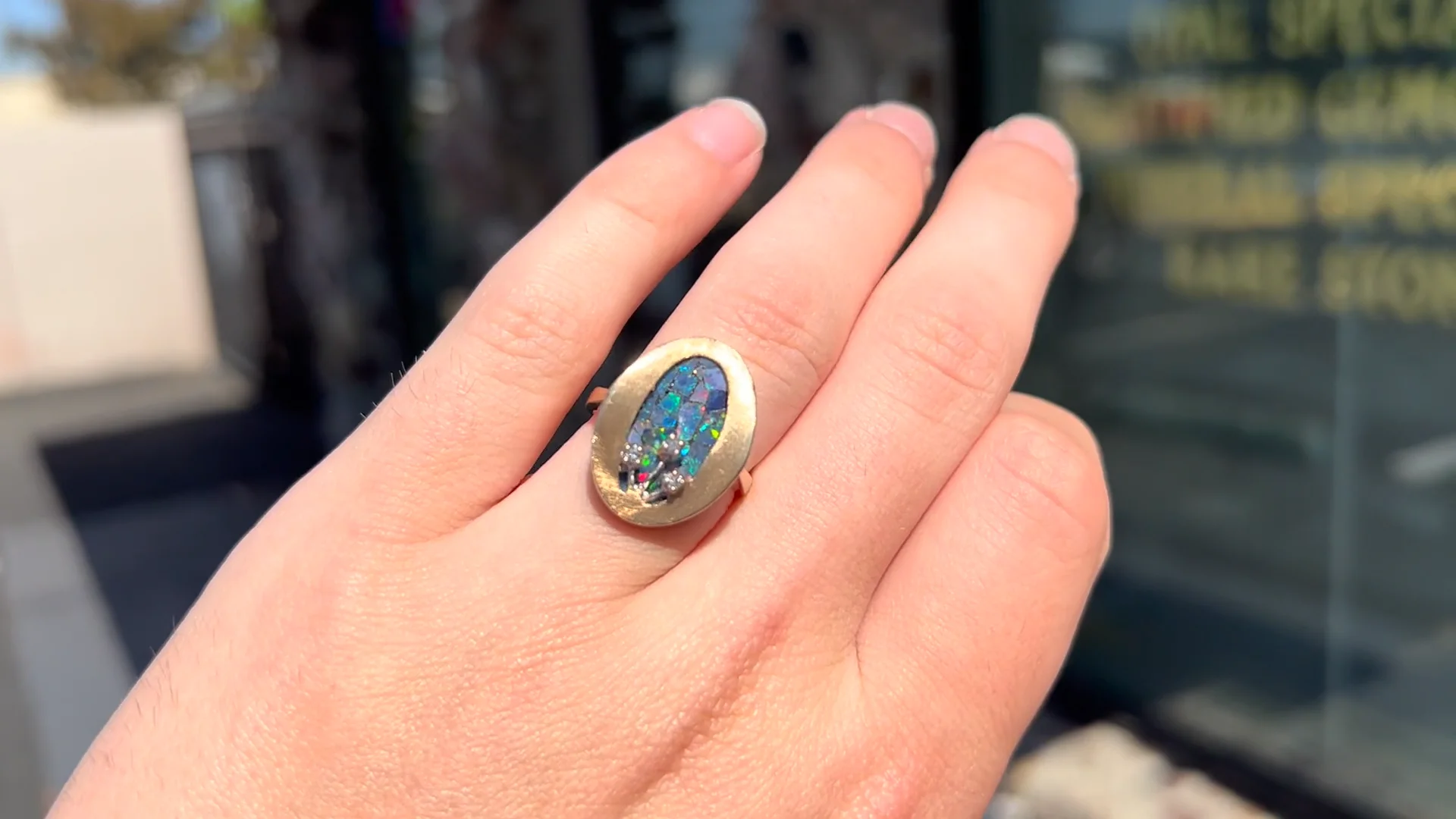 Vintage Lemon Citrine and 18K Gold Ring