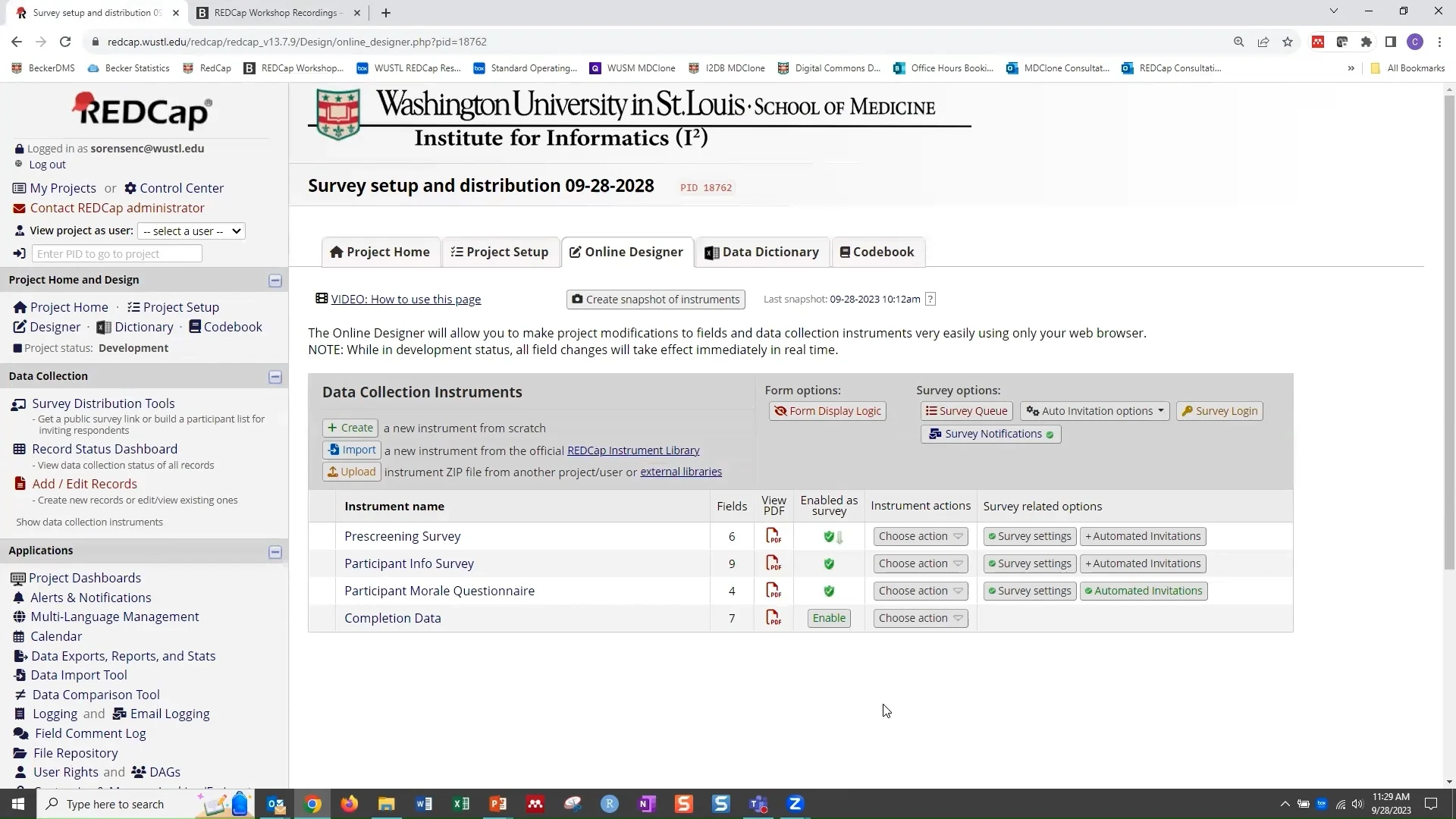 REDCap Survey Queue V13 on Vimeo