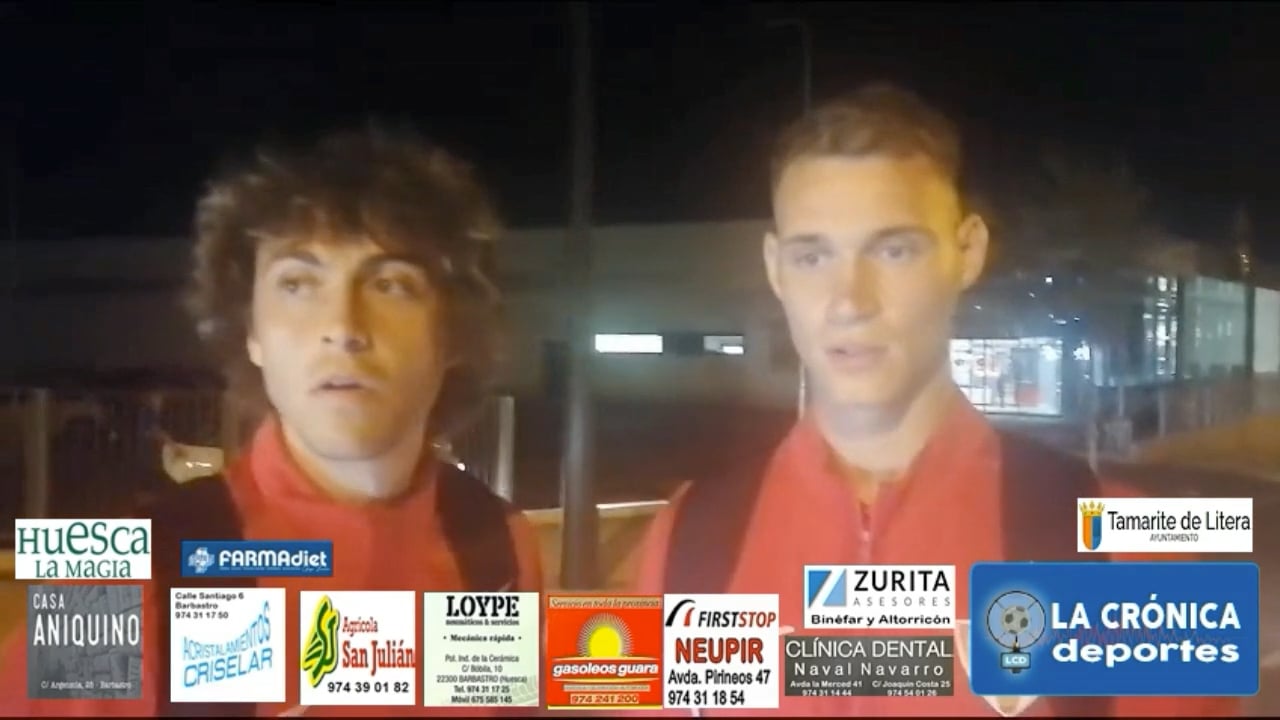 FRANKI y JUANKA (Jugadores Barbastro) Valle de Egüés 3-0 UD Barbastro / Jor. 6 - Segunda Rfef - Gr 2 / Fuente: Ismael Belloc