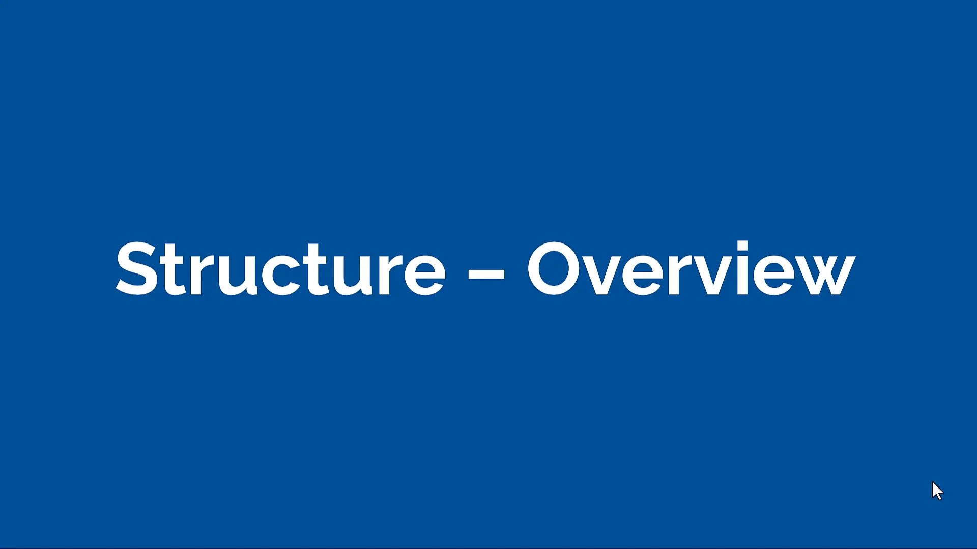 Structure (Overview) on Vimeo