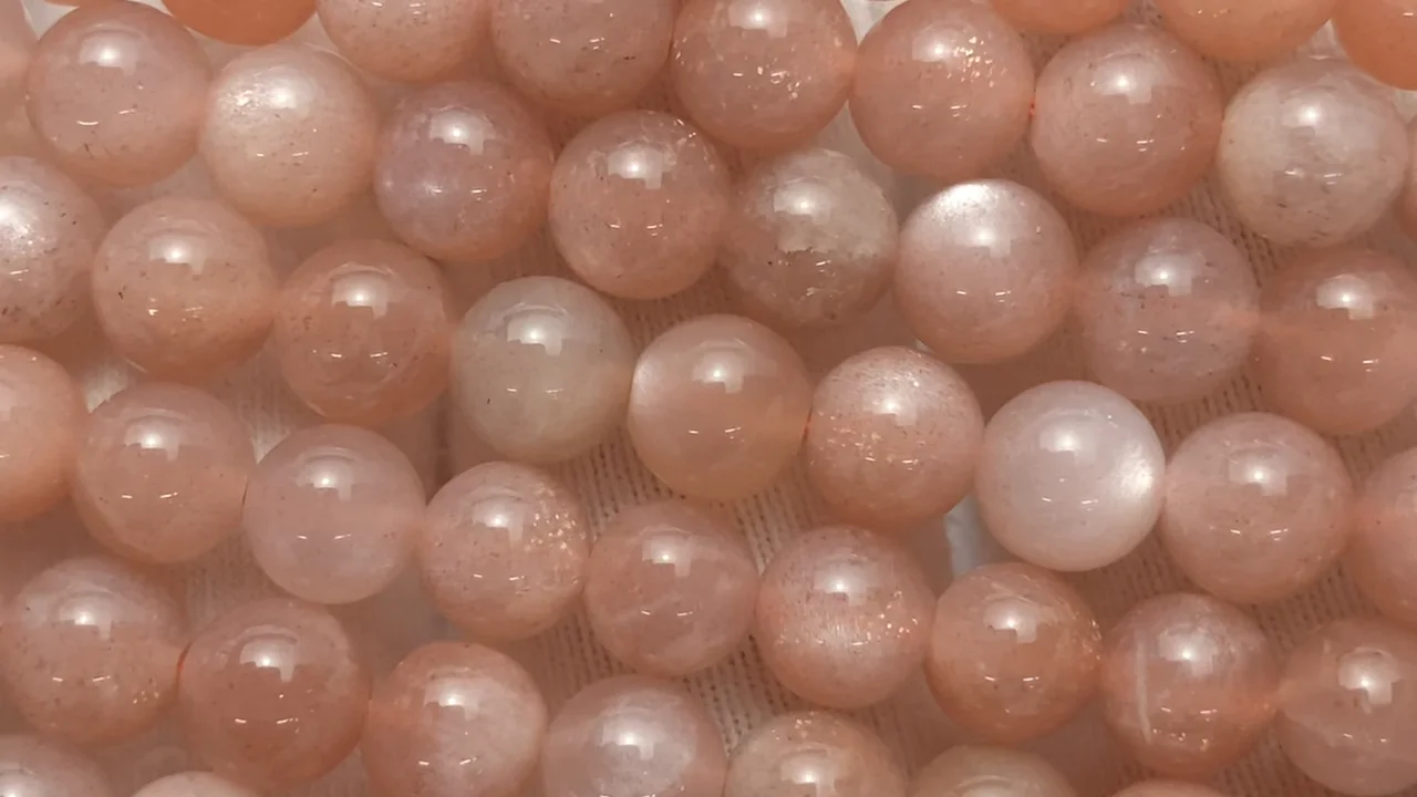 オレンジムーンストーン ラウンド6mm 1連｜天然石ビーズの卸問屋・通販