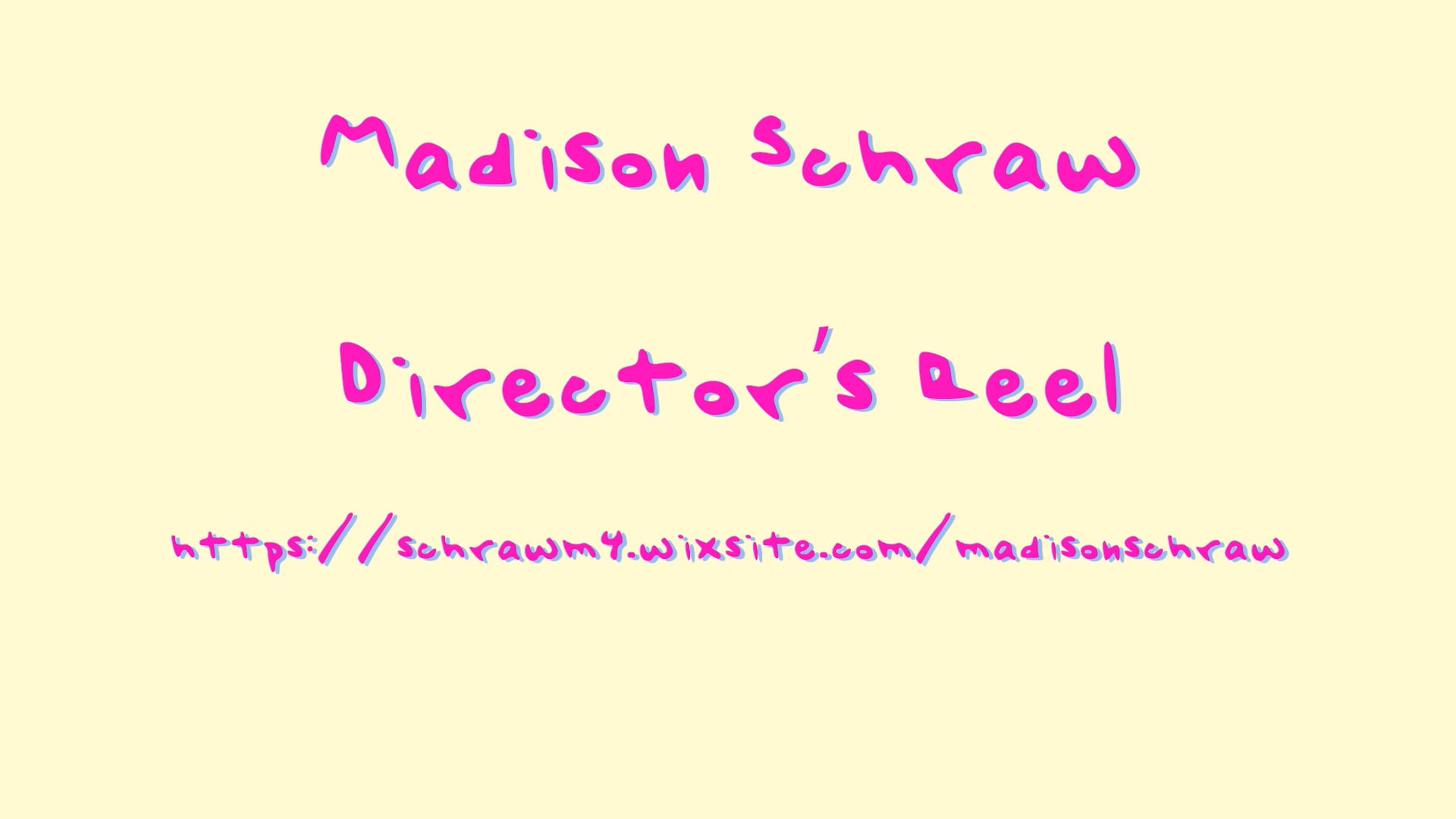 directing reel