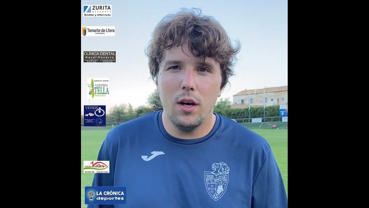 LUIS ARCAS (Entrenador Binéfar) CD Belchite 2-1 CD Binéfar / Jor. 5 - Tercera Rfef / Fuente: Facebook CD Binéfar