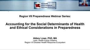 Accounting for the Social Determinants of Health and Ethical Considerations in Preparedness