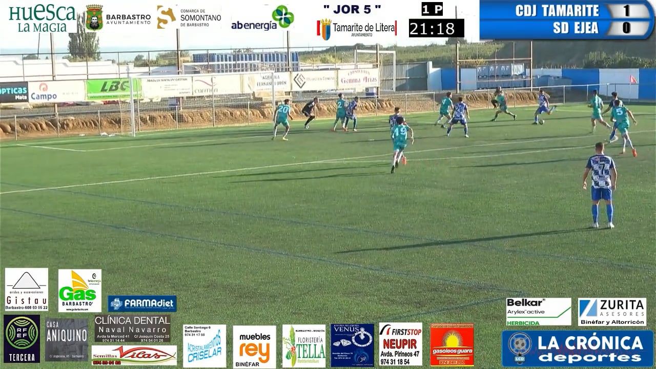 (RESUMEN y GOLES) CDJ Tamarite 1-1 SD Ejea / Jor. 5 - Tercera Rfef