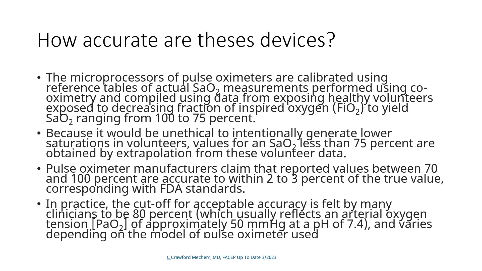 Pulse Oximetry Development of the "5th Vital Sign" Monitoring