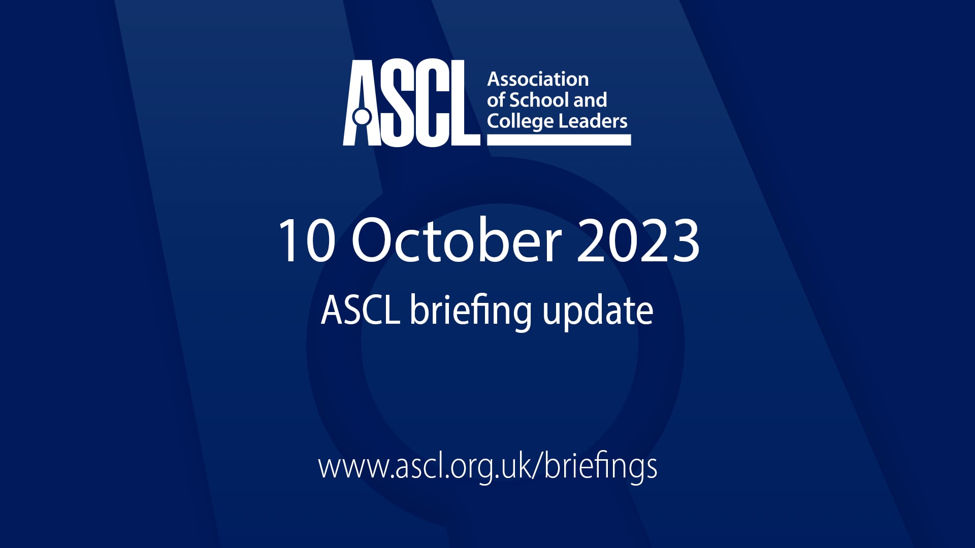 ASCL weekly briefing | 10 October 2023 | Videos & Movies on Vimeo