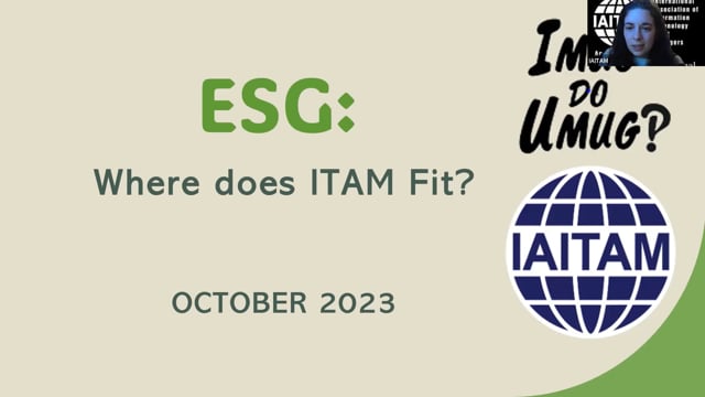 ESG: Where Does ITAM Fit?