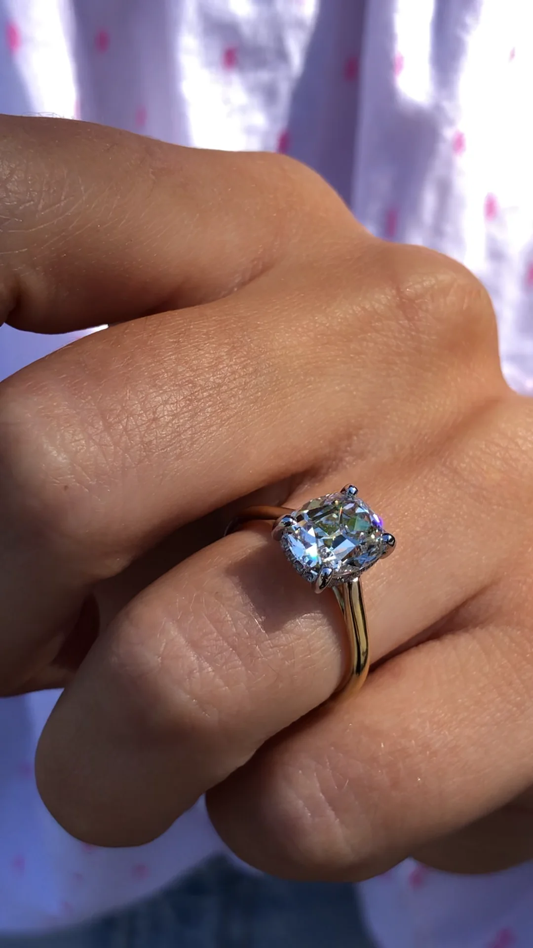 2.5ct Cushion Cut Cathedral Engagement Ring – Ascot Diamonds