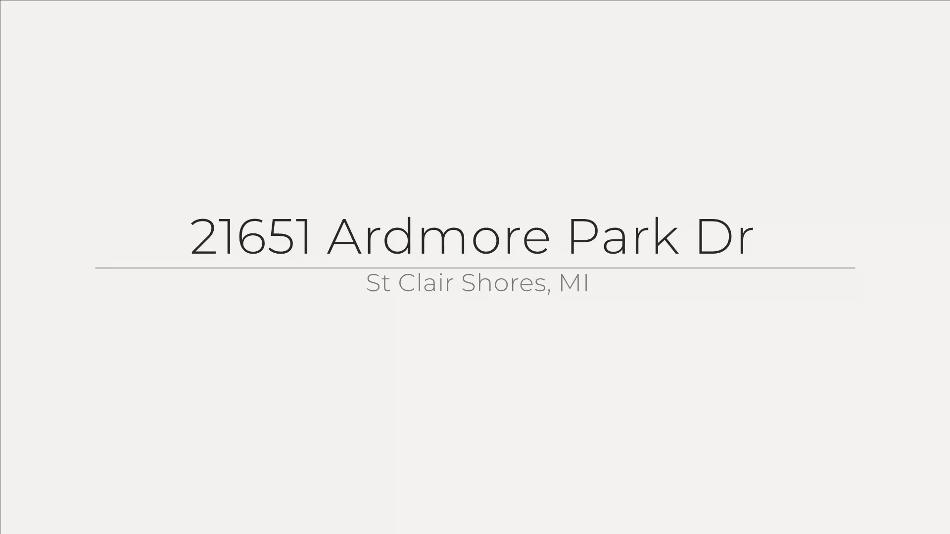 21651 Ardmore Park Dr, St Clair Shores, MI on Vimeo