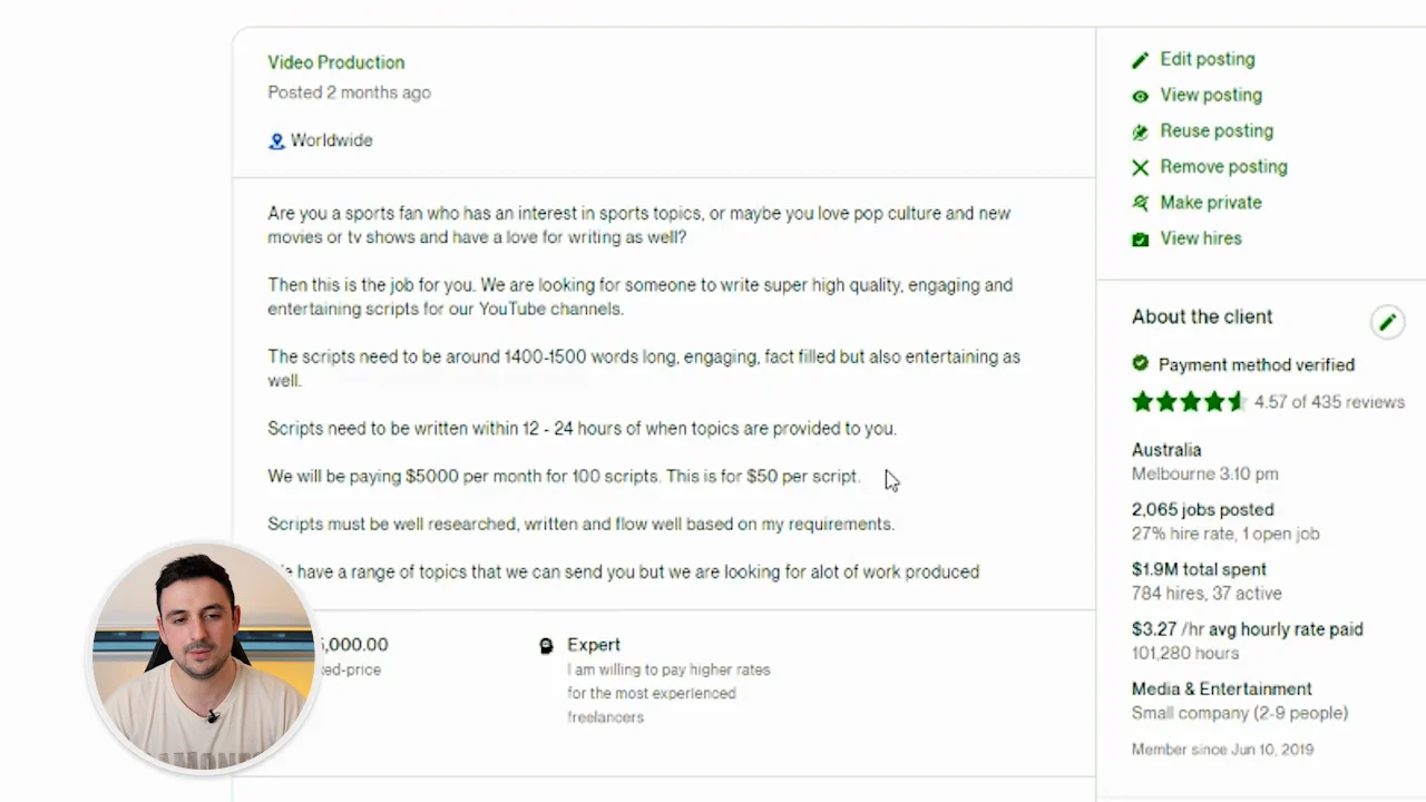 12.1 Hiring Scriptwriters on Upwork on Vimeo