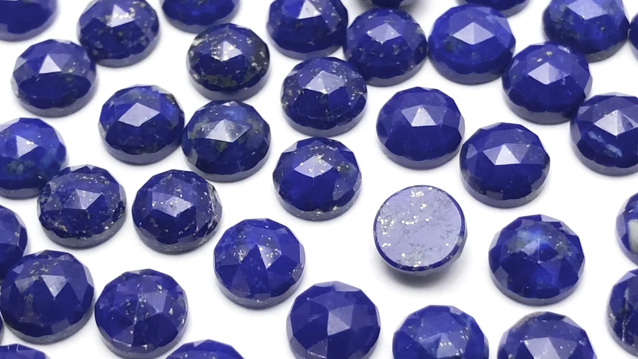 ラピスラズリ（産地・アフガニスタン） ラウンド ローズカット6×6×3mm