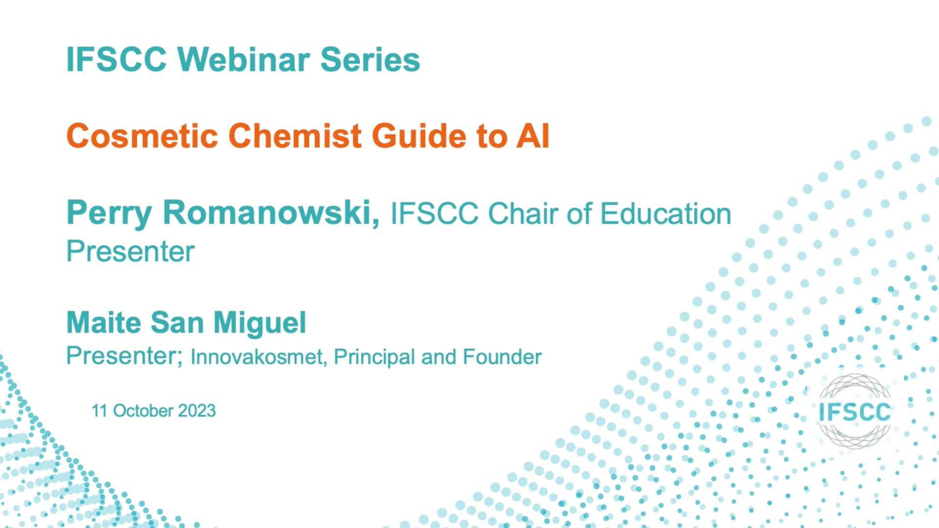85 - Cosmetic Chemist Guide to AI - Romanowski - 11 Oct 23 on Vimeo