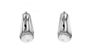 Italian Sterling Silver Graduated Hoop Earrings