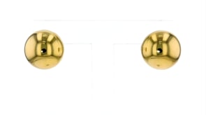 14kt Yellow Gold Domed Button Earrings