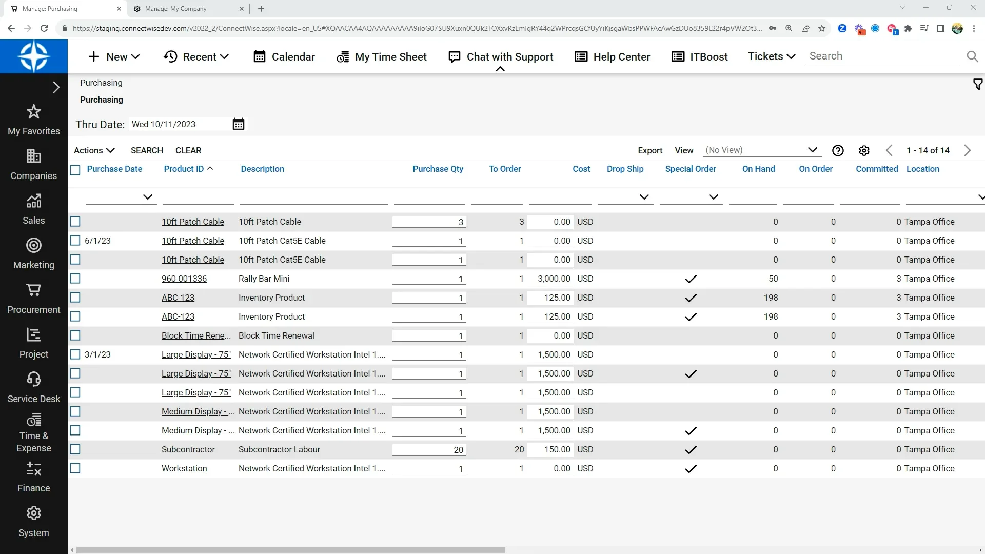 Purchasing: Intro to Procurement Module in Connectwise on Vimeo