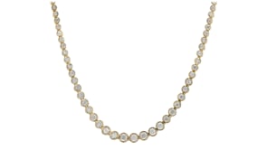 1.50 ct. t.w. Bezel-Set Diamond Necklace in 18kt Gold Over Sterling