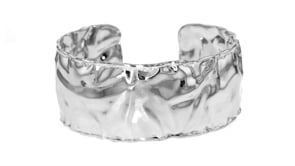 Italian Sterling Silver Hammered Cuff Bracelet