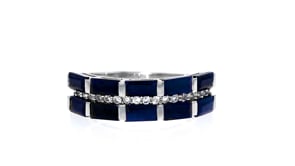 3.30 ct. t.w. Sapphire and .20 ct. t.w. White Topaz Ring in Sterling Silver