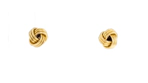 14kt Yellow Gold Love Knot Stud Earrings
