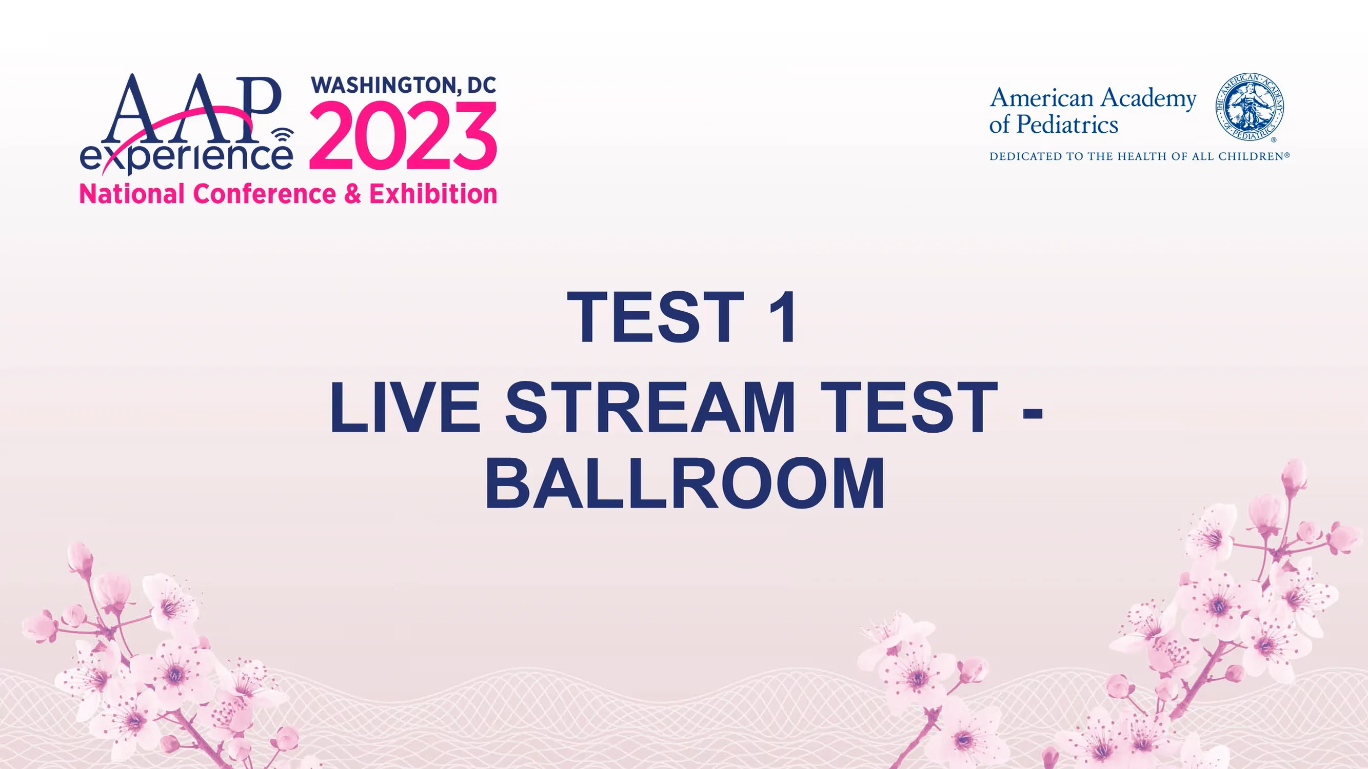 LIVE STREAM TEST - BALLROOM on Vimeo
