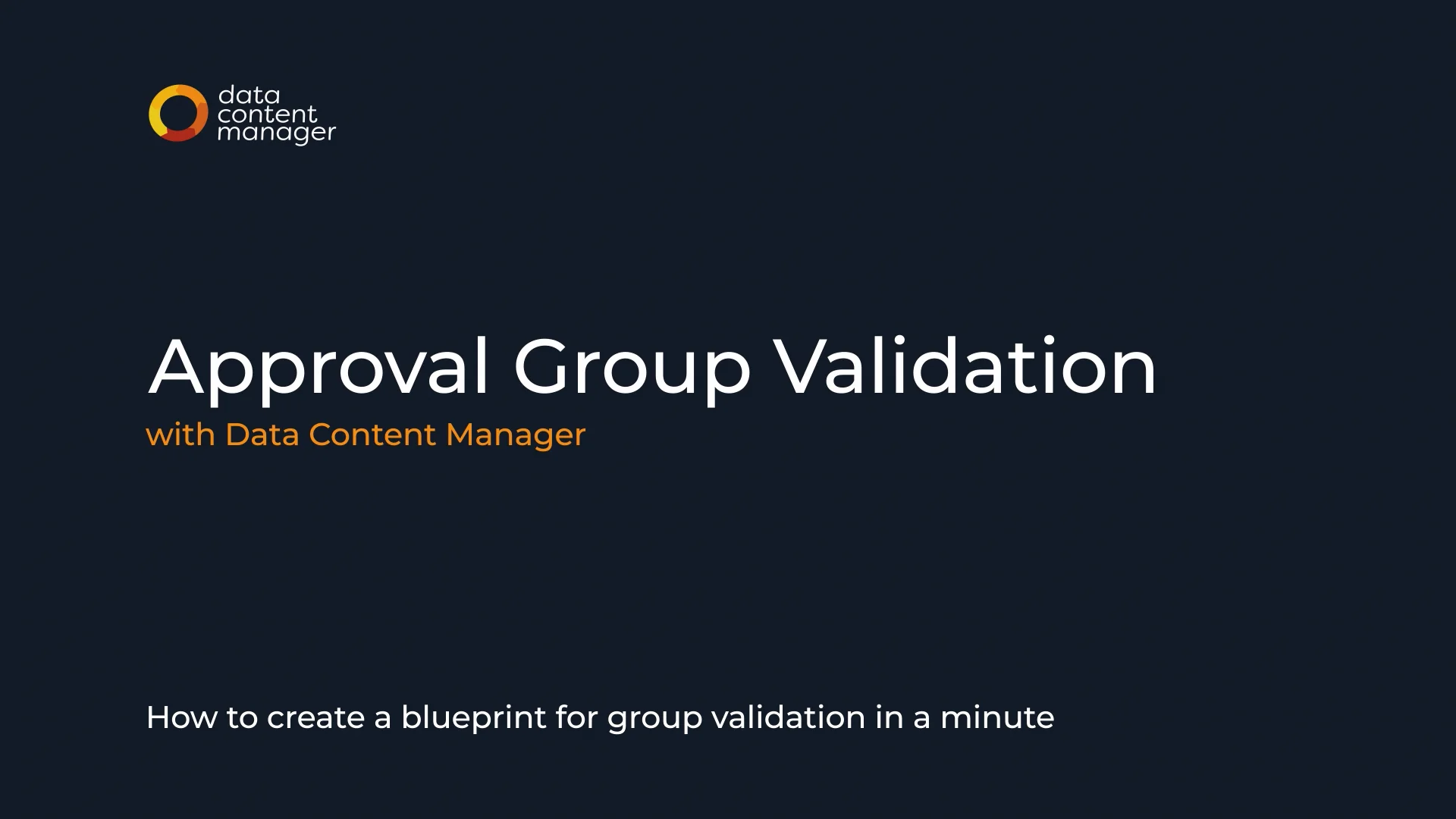 Approval Group Validation with DCM on Vimeo