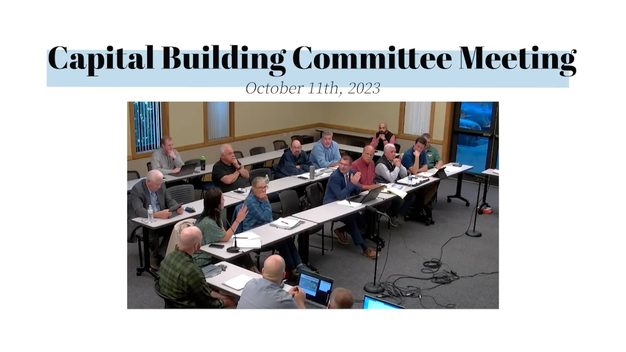 Capital Building Committee Meeting October 11th, 2023 in Capital ...