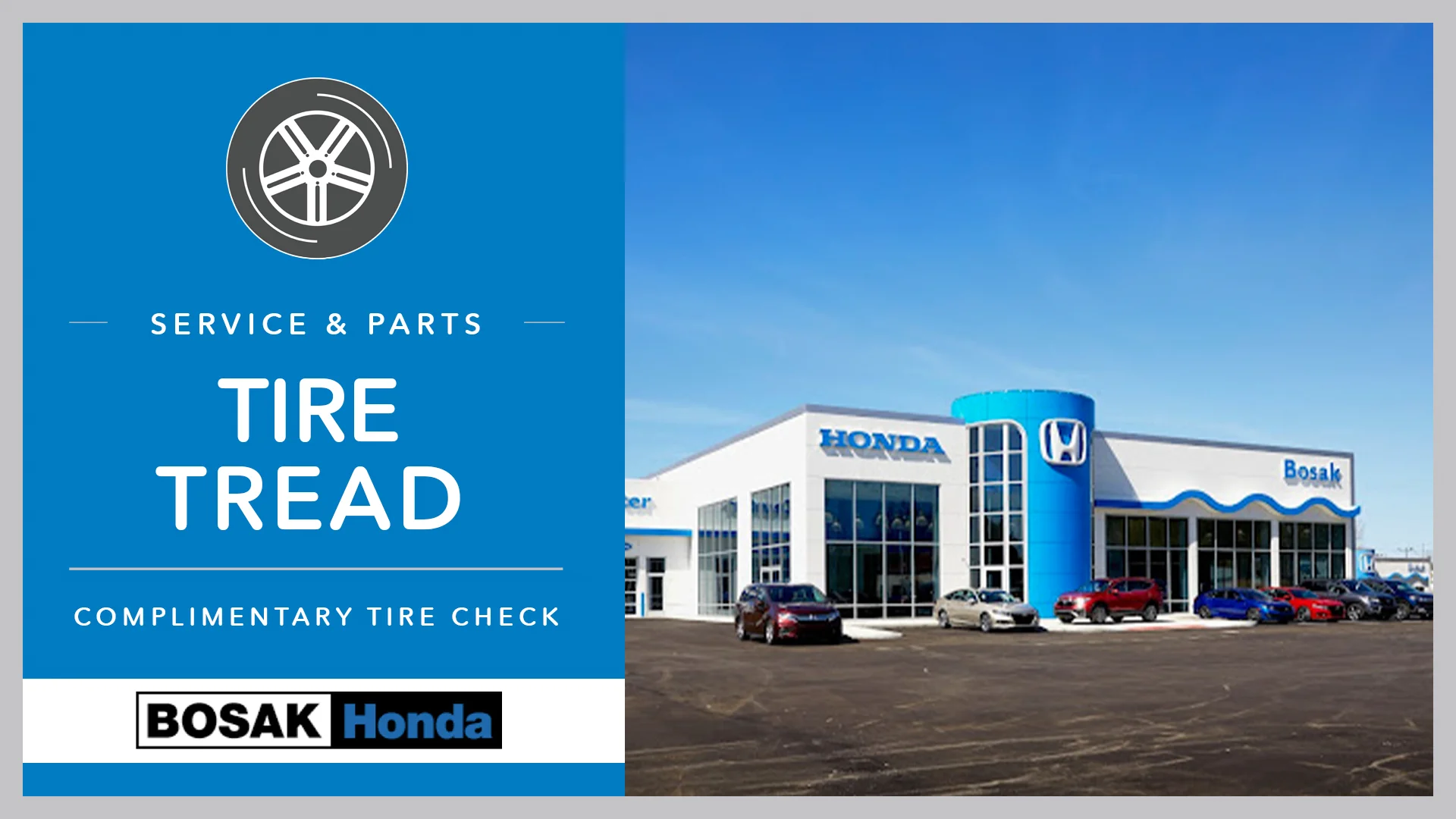 Honda Tires Northwest Indiana // Bosak Honda Tire Department on Vimeo