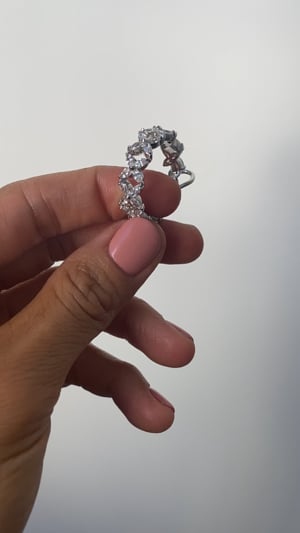 Flower Hoop Earrings (18 TCW)