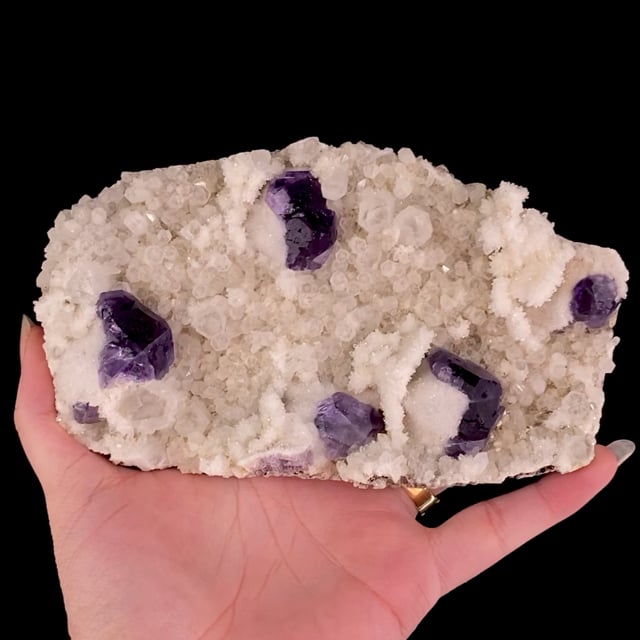 Fluorite (''Tanzanite Fluorite'') on Quartz with Quartz ''casts''