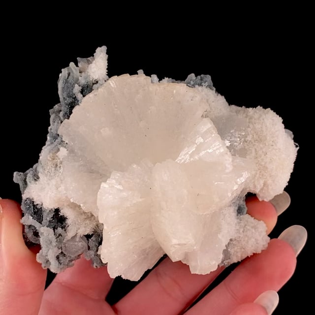 Heulandite-Ca on Blue Chalcedony