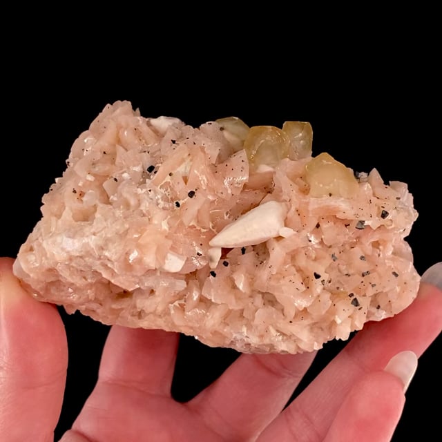 Calcite (2 generations - rare) on Dolomite