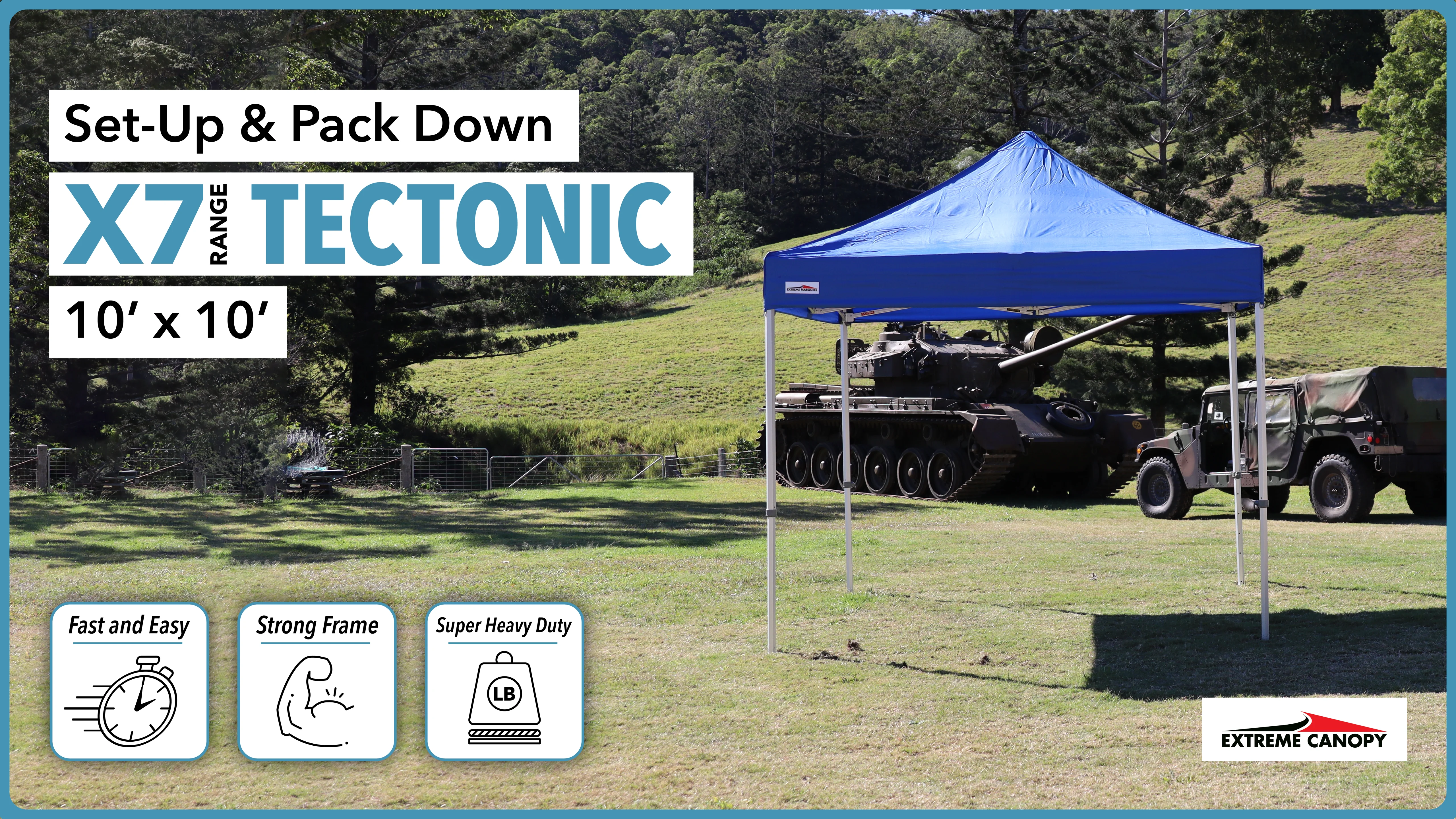 10x10 Canopy X7 Tectonic | Flare Shade | Strong & Lightweight