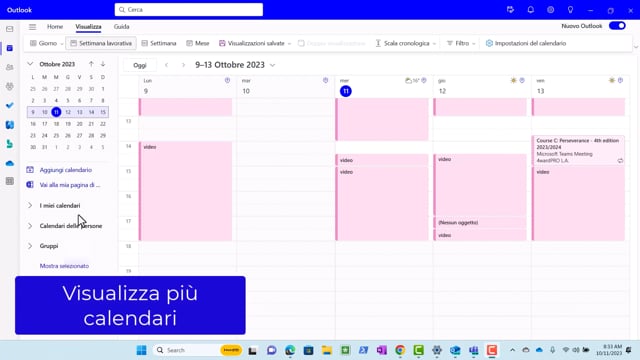 W2-1-2 Visualizza pi&ugrave; calendari