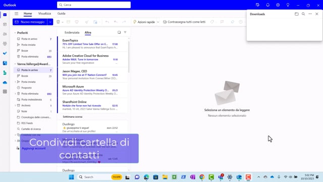 W1-8-6 Condividi cartella di  contatti