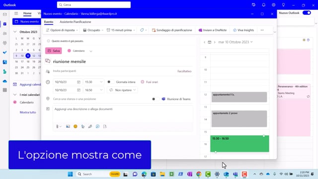 W2-1-9 L'opzione mostra come