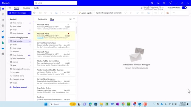 W1-3-7 Contrassegna una mail come da completare
