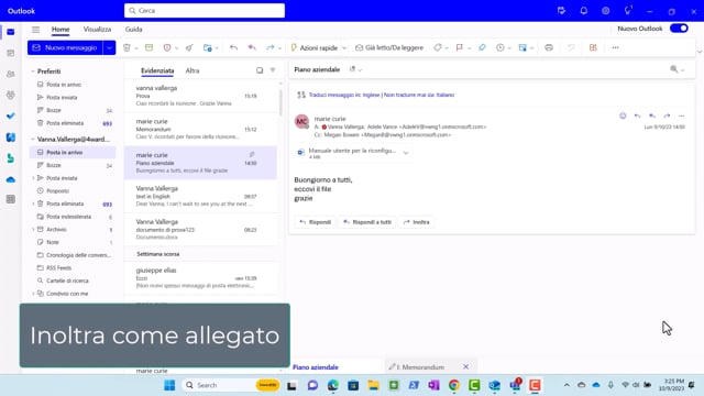 W1-5-9 Inoltra come allegato