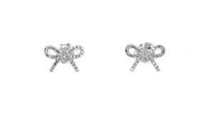 1 ct. t.w. Diamond Bow Stud Earrings in Sterling Silver