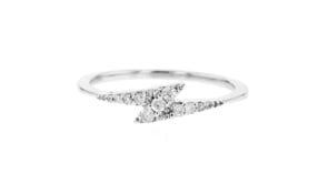 16 ct. t.w. Diamond Lightning Bolt Ring in Sterling Silver