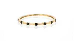 10 ct. t.w. Black Diamond Bamboo-Style Ring in 14kt Yellow Gold