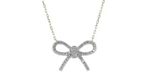 10 ct. t.w. Diamond Bow Necklace in 14kt Yellow Gold