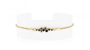 25 ct. t.w. Scattered Black Diamond Bolo Bracelet in 14kt Yellow Gold
