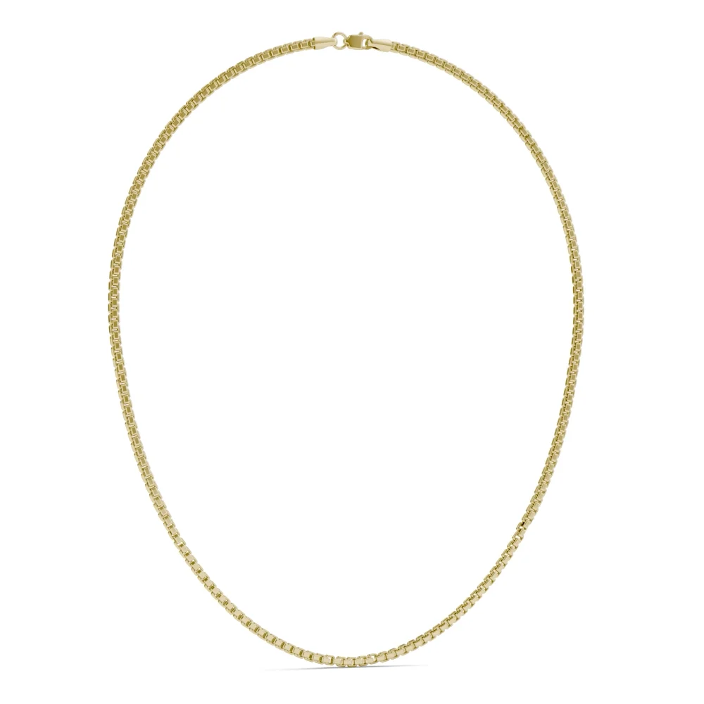 Hollow Round Box 20 in. Chain Necklace