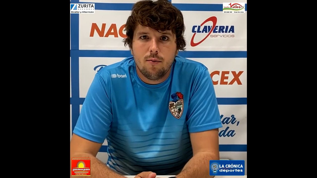 LA PREVIA / CD Binéfar - CD Caspe / LUIS ARCAS (Entrenador Binéfar) Jor. 6 - Tercera Rfef / Fuente: Facebook CD Binéfar