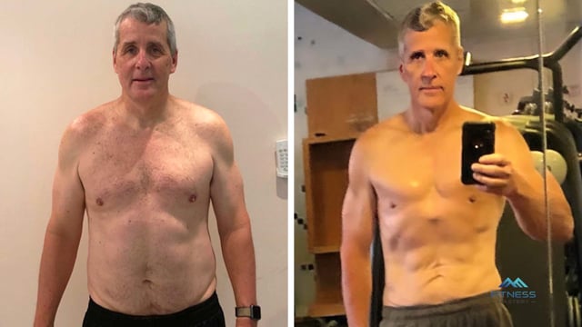 Lee, 60, before and after