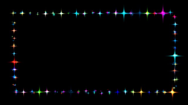 Party Neon Frame Border Animation green screen chroma key effect HD