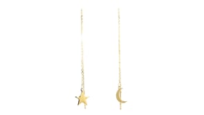 Italian 14kt Yellow Gold Celestial Threader Earrings